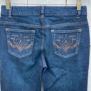 ECI New York Shine on embroidered jeans